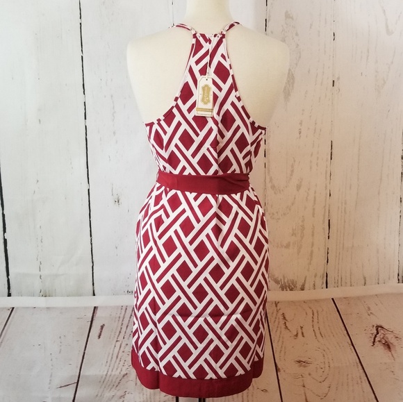 MUD PIE Gameday Racerback Dress Burgundy/White - Picture 4 of 6